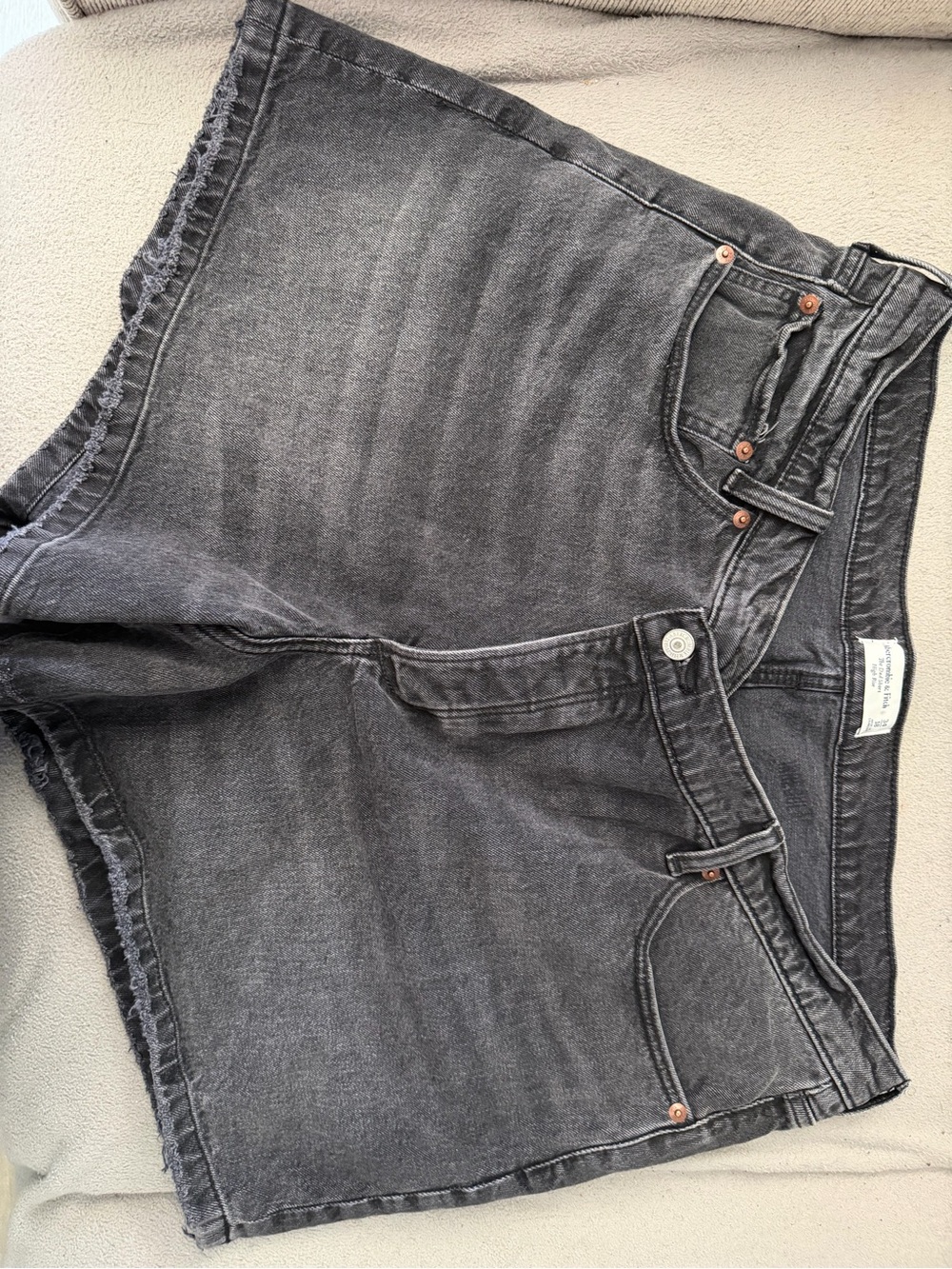 High-Waist Black Denim Cutoff Shorts